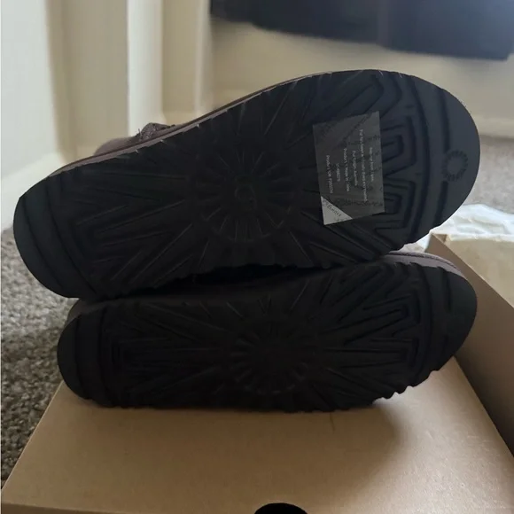 UGG Chocolate Suede Boots - Picture 4 of 5
